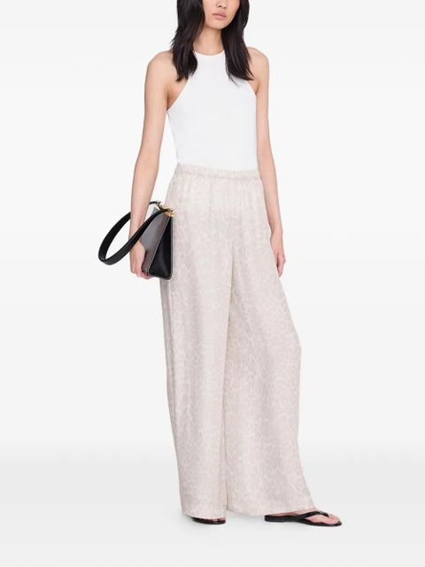 ANINE BING Roslyn leopard-pattern trousers - Neutrals - zdjęcie produktu nr 2