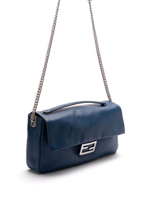 FENDI leather baguette shoulder bag - Blue - zdjęcie produktu nr 2