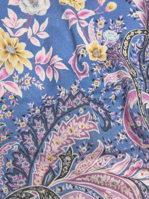 ETRO floral-print maxi skirt - Blue