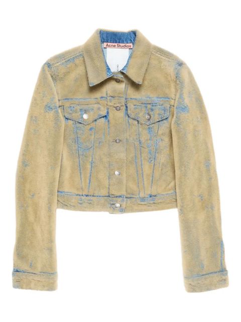 Acne Studios textured denim jacket - Neutrals - zdjęcie produktu nr 1