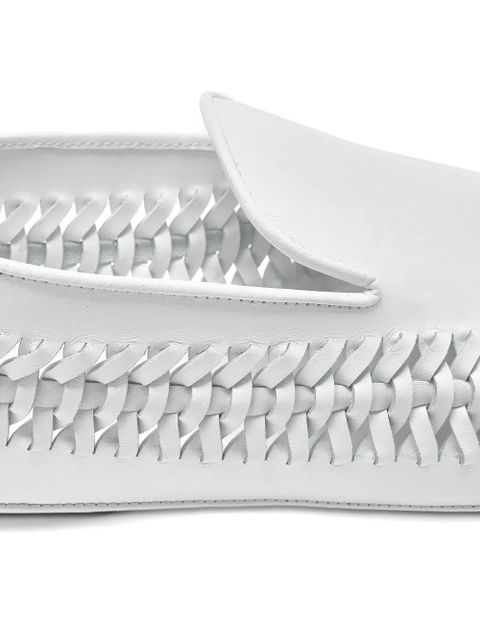 Proenza Schouler Whip braided leather loafers - White