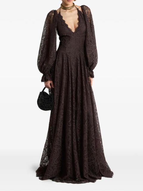 ETRO lace paisley maxi dress - Brown - zdjęcie produktu nr 2