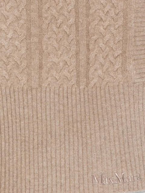 Max Mara cable-knit balaclava - Brown