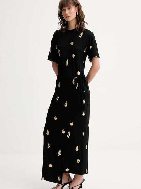 Never Fully Dressed sukienka Leia kolor czarny maxi prosta NFDDR2207 - zdjęcie produktu nr 2