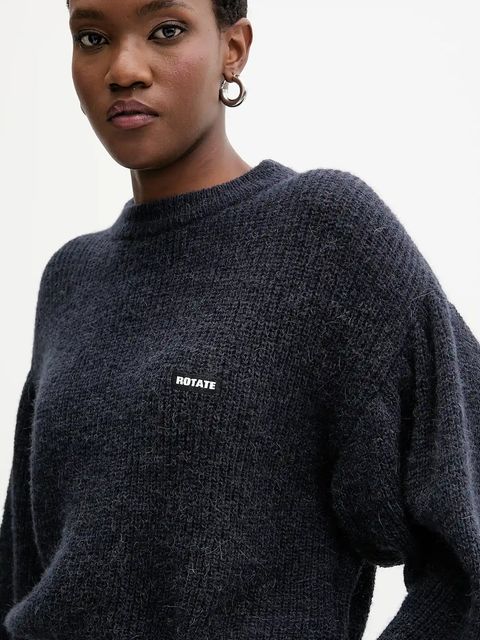 Rotate sweter z wełną 0 kolor granatowy 1142781725