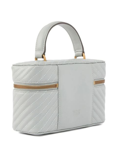 PINKO chevron quilted leather mini bag - Grey - zdjęcie produktu nr 2