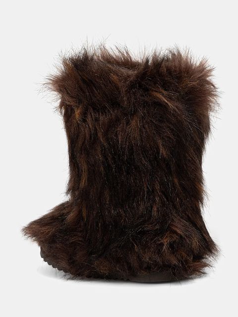 Steve Madden buty Beastie damskie kolor brązowy na płaskim obcasie ocieplone 11004960