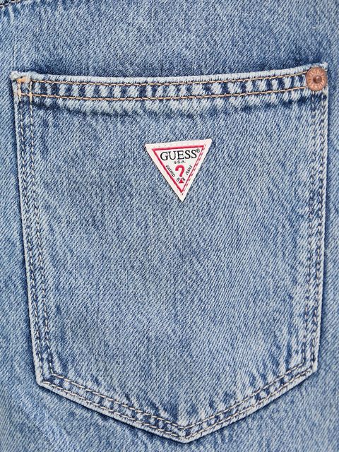 Guess spódnica jeansowa GAIA kolor granatowy mini prosta W5YD1C D5QKB