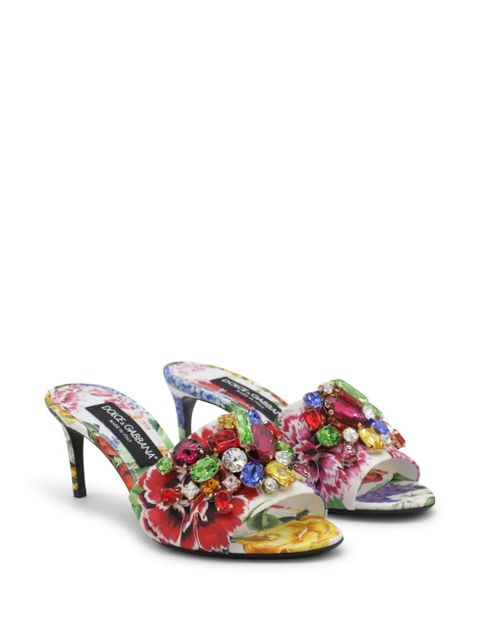 Dolce & Gabbana floral embellished sandals - Red - zdjęcie produktu nr 2
