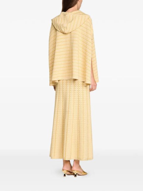 SANDRO rhinestone knit cape - Neutrals