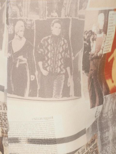 Jean Paul Gaultier newspaper-print mini skirt - Neutrals