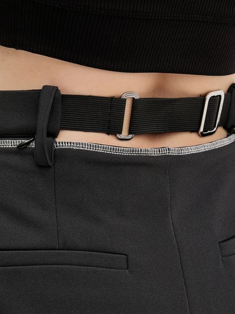 Stine Goya spodnie damskie kolor czarny szerokie high waist SG-PF25-P093-2369