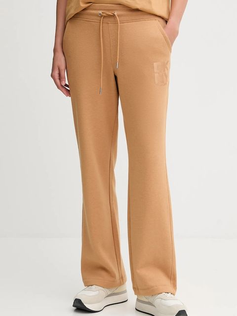 Dkny spodnie dresowe damskie kolor brązowy gładkie DP5P3758 - zdjęcie produktu nr 1