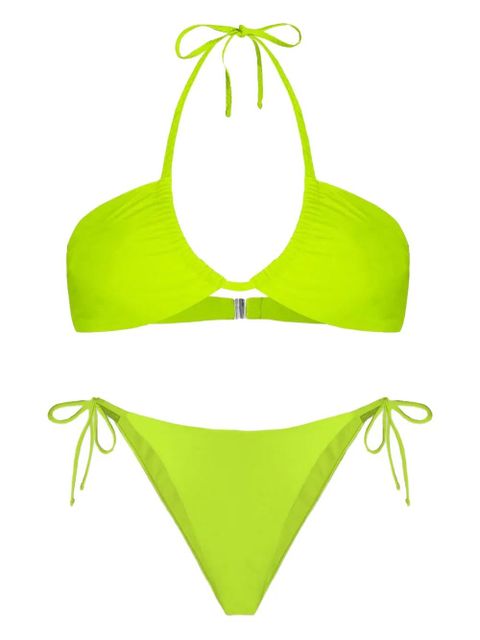 MC2 Saint Barth halter-neck tie-side bikini - Green - zdjęcie produktu nr 1