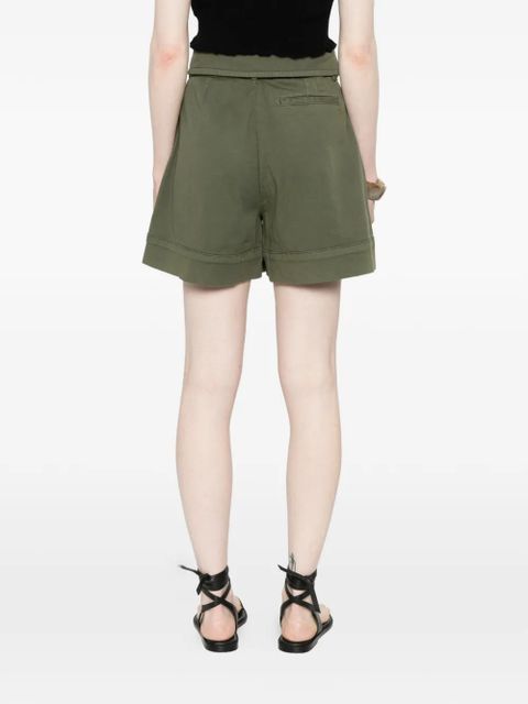 PINKO Judo belted shorts - Green