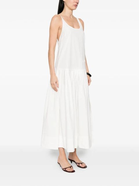St. Agni pleated midi dress - White