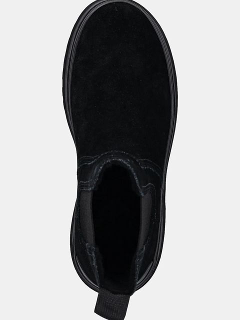 Gant sztyblety zamszowe Wintly damskie kolor czarny na płaskim obcasie lekko ocieplone 31553084