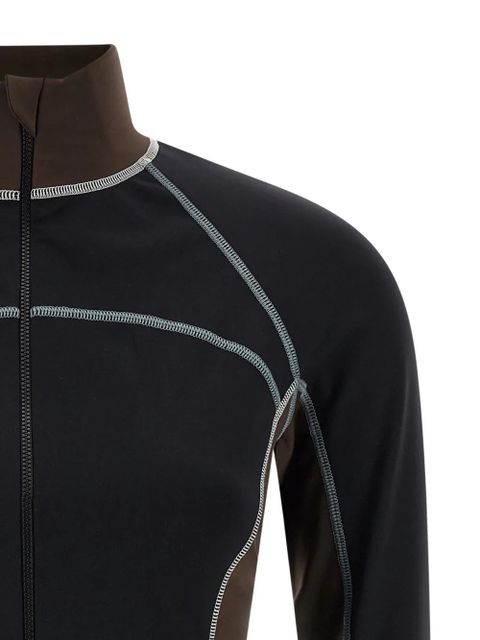 FENDI logo-print high-neck top - Black