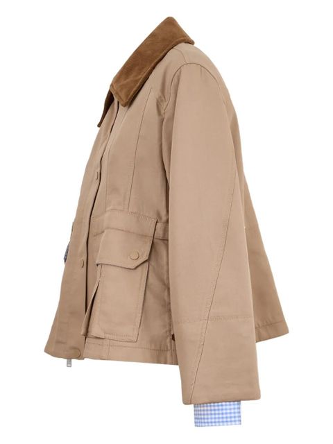3.1 Phillip Lim Flounce Corduroy Collar Barn Jacket - Neutrals - zdjęcie produktu nr 2