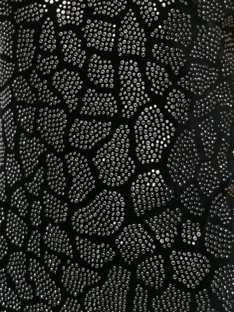 Balmain studded one-shoulder mini dress - Black