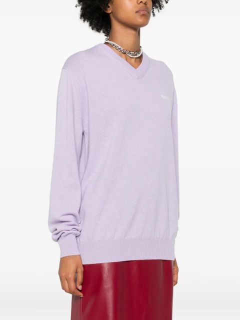 Gucci V-neck cashmere sweater - Purple - zdjęcie produktu nr 2