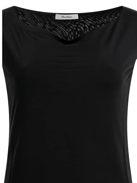 Max Mara boat-neck silk top - Black