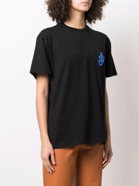 JW Anderson Anchor logo-patch T-shirt - Black