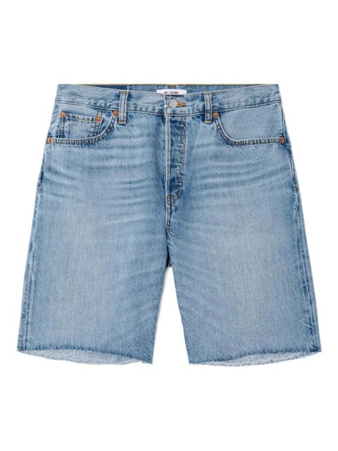 RE/DONE 90s Comfort frayed-hem denim shorts - Blue - zdjęcie produktu nr 1
