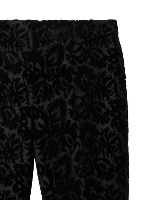 Burberry jacquard velvet trousers - Black