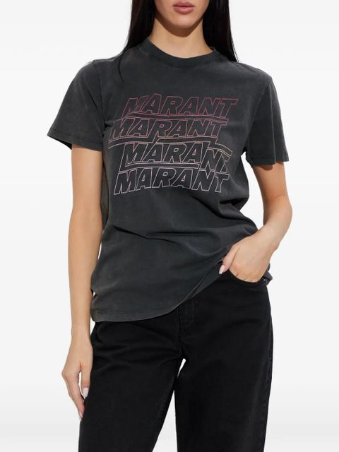 MARANT ÉTOILE logo-print T-shirt - Grey