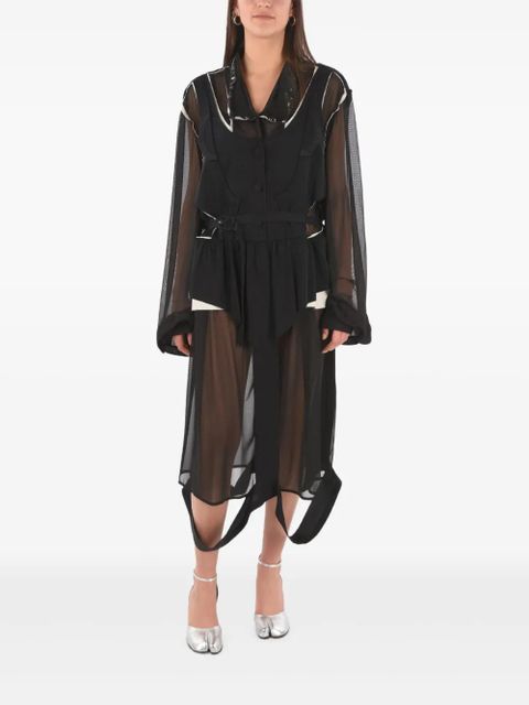 Maison Margiela cut-out midi dress - Black - zdjęcie produktu nr 1