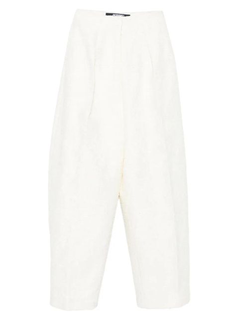 Jacquemus Le Curvo tweed trousers - White - zdjęcie produktu nr 1