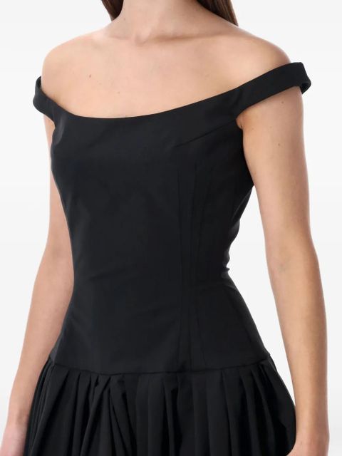 Magda Butrym off-shoulder neck midi dress - Black