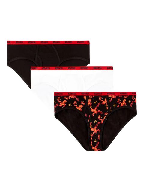 Diesel Oxy-Gft logo-waistband thongs (set of three) - Black - zdjęcie produktu nr 1