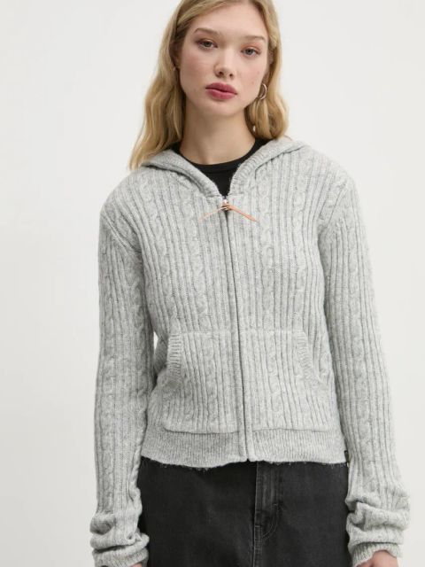 Superdry kardigan damska kolor szary W6110556A-B6E