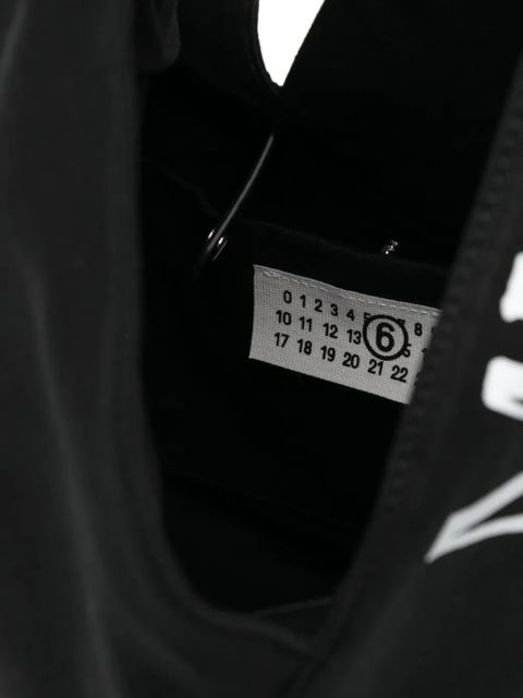 MM6 Maison Margiela logo-print shoulder bag - Black