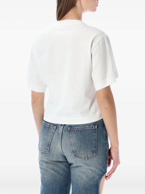 Off-White floral-print crop T-shirt