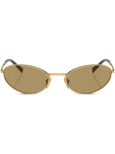 Prada Eyewear Prada PR A59S oval sunglasses - Gold - zdjęcie produktu nr 1