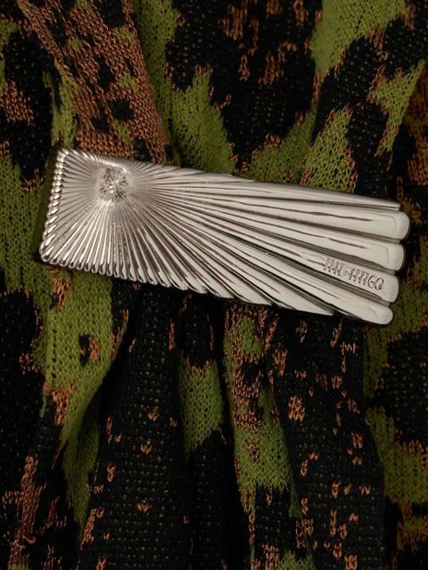 The Attico snake-print halterneck mini dress - Green