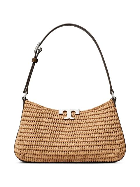 Tory Burch Eleanor raffia slim shoulder bag - Neutrals - zdjęcie produktu nr 1
