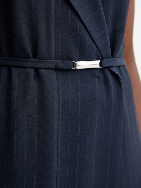 BOSS sukienka kolor granatowy midi prosta 50548494