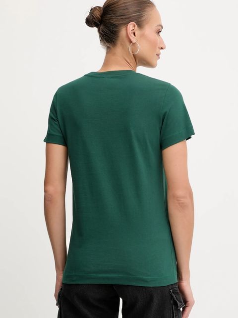 Pinko t-shirt bawełniany damski kolor zielony 101752 A2RD