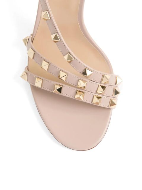 Valentino Garavani Rockstud calfskin sandals 85mm - Neutrals