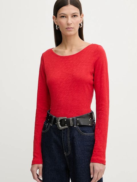 Marc O'Polo longsleeve bawełniany kolor czerwony 600226152199 - zdjęcie produktu nr 1
