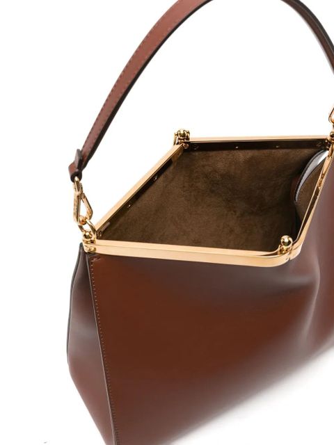 ETRO large Vela leather shoulder bag - Brown - zdjęcie produktu nr 2