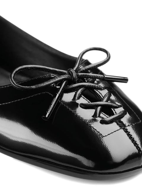 Jimmy Choo Scarlett lace-up bow ballerina flats - Black