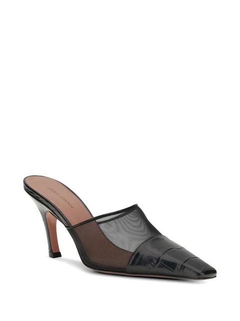 Amina Muaddi Jamie mesh mules - White - zdjęcie produktu nr 2