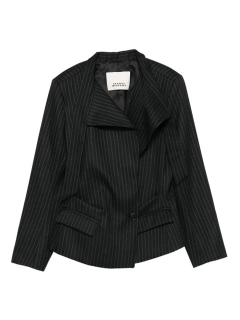 ISABEL MARANT pinstripe wrap blazer - Black - zdjęcie produktu nr 1