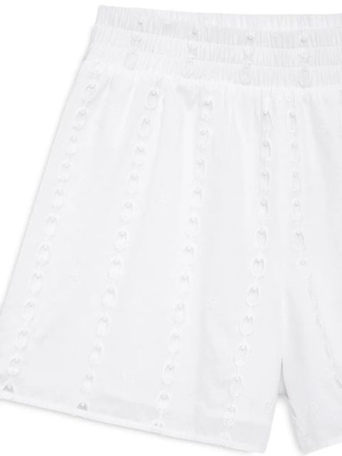 ANINE BING Eyelet kam shorts - White