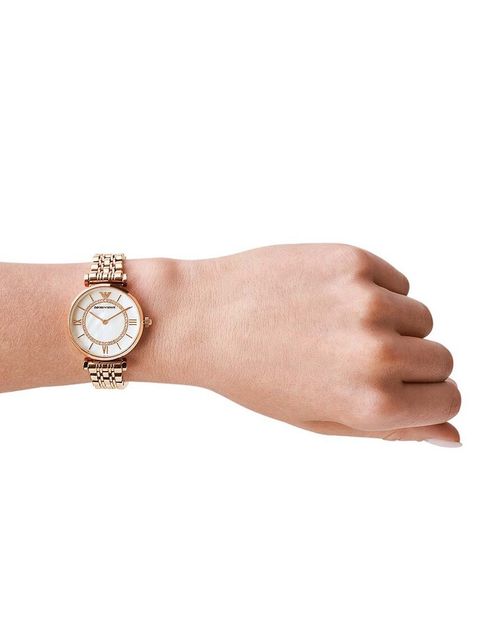 Emporio Armani zegarek damski kolor różowy
